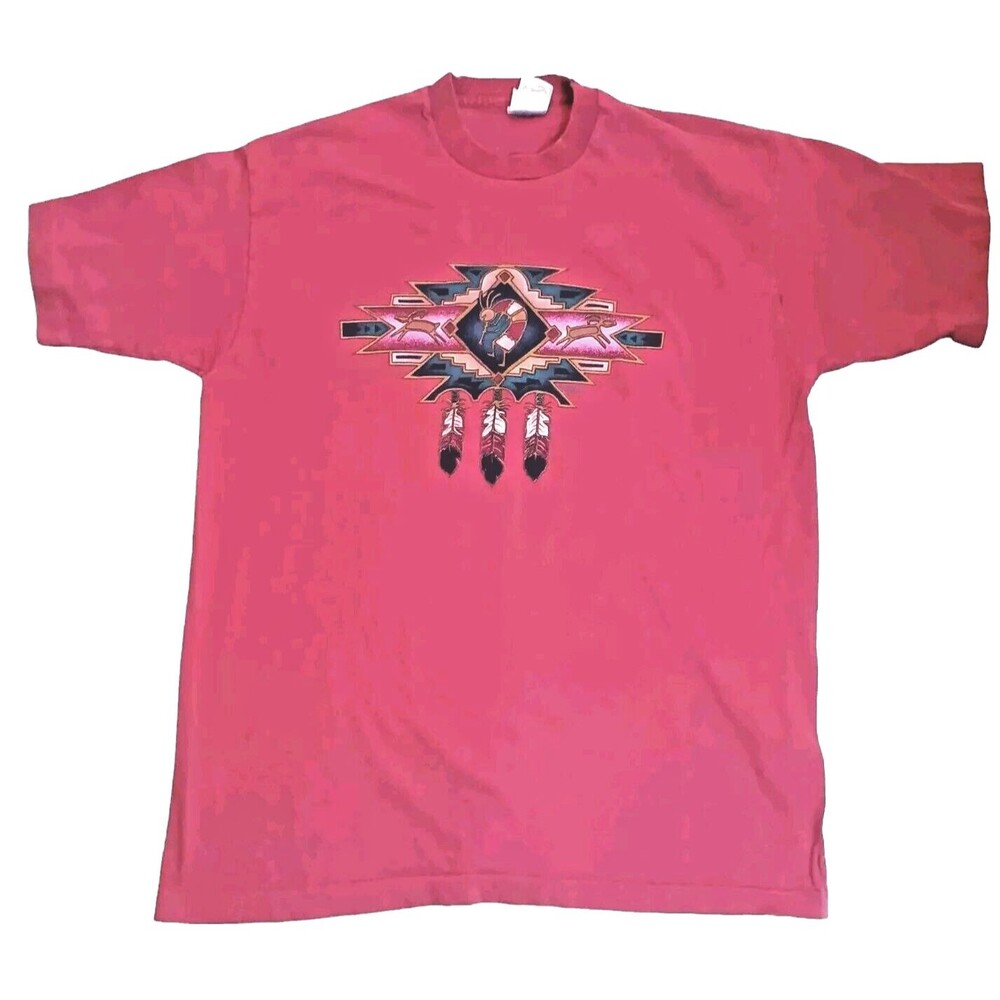 Vtg Kokopelli Southwestern Tee T shirt Single Stich USA  XL Fruit Of The Loom